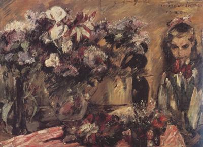 Wilhelmine with Flowers (nn02), Lovis Corinth